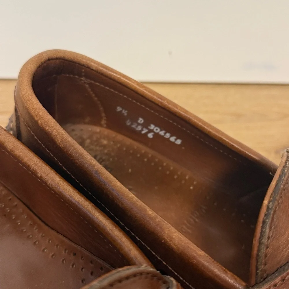 Allen Edmonds Waterbury Brown Leather Kiltie Buckle Loafers Men’s 9.5 D